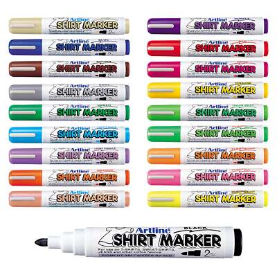 3pcs Artline Shirt Marker Pen 2mm Clothing Cotton Apparel Fabric Textile  Markers