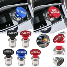 Universal Fire Missile Eject Button Car Cigarette Lighter Cover 12V Accessories