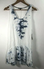 NWT Signature Studio Women’s Size M Sleeveless Tide Dye Embroidered Top Tunic