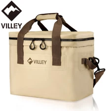 VILLEY Cooler Bag 30Cans Insulated Soft Sided Cooler Leakproof Cooler 20L Cooler