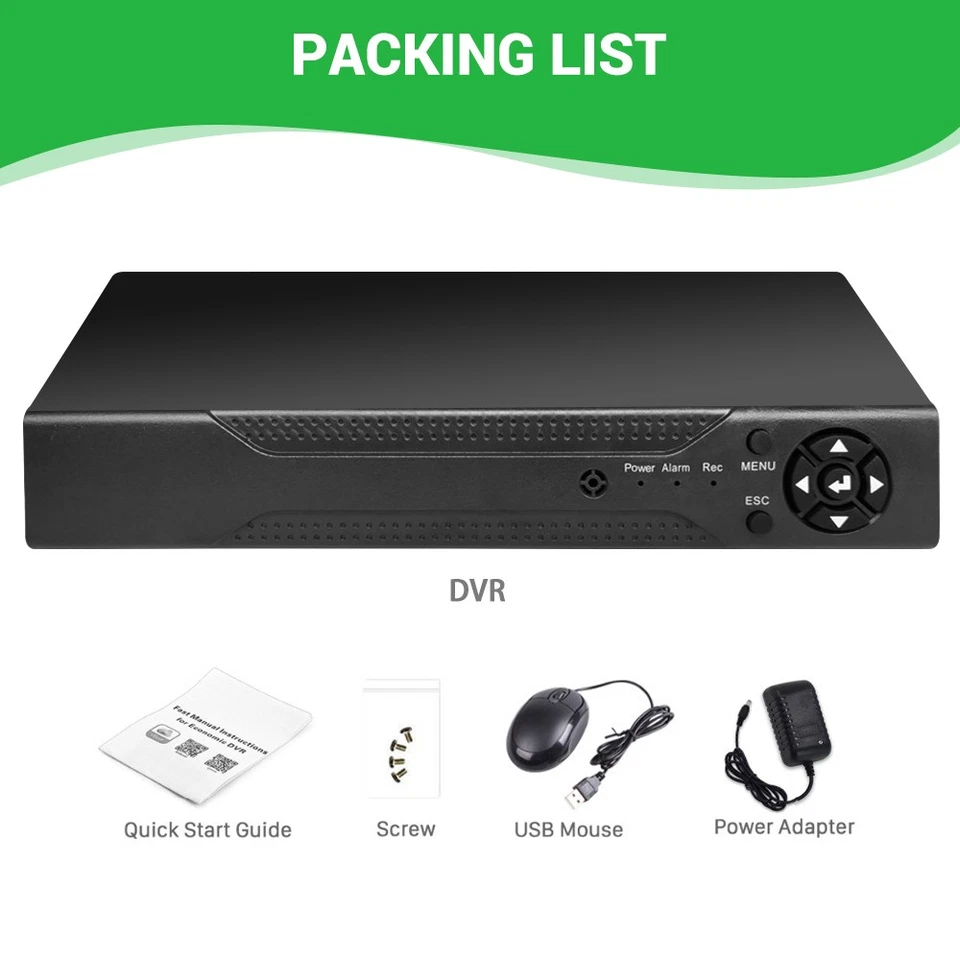 8 canais H.265+ DVR 1080P HD com disco rígido de 1TB para sistema de câmera de segurança EUA - Imagem 3 de 4