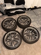 Genuine Audi A6 A7 S7 RS7 A8 S8 20" Alloy Wheels 4H0601025BS - PS4s Tyres 5-6mm