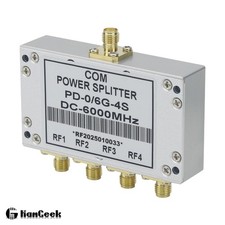 PD-0/6G-4S DC-6000MHz 4-Way RF Power Splitter Divider SMA Female
