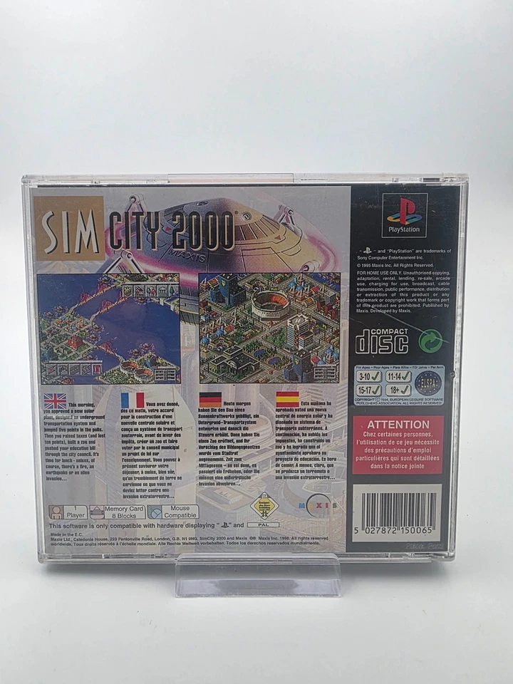 SimCity 2000 (Sony PlayStation 1/2)Sim City PS1 Spiel in OVP mit Anleitung - Bild 3 von 3