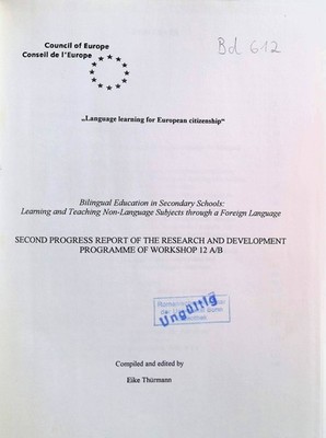 Bilingual Education in Secondary Schools: Learning and Teaching Non-Language Sub