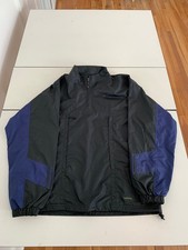 Vintage Adidas Jacket Medium Black Blue 1/4 Zip Windbreaker Nylon Pullover Retro