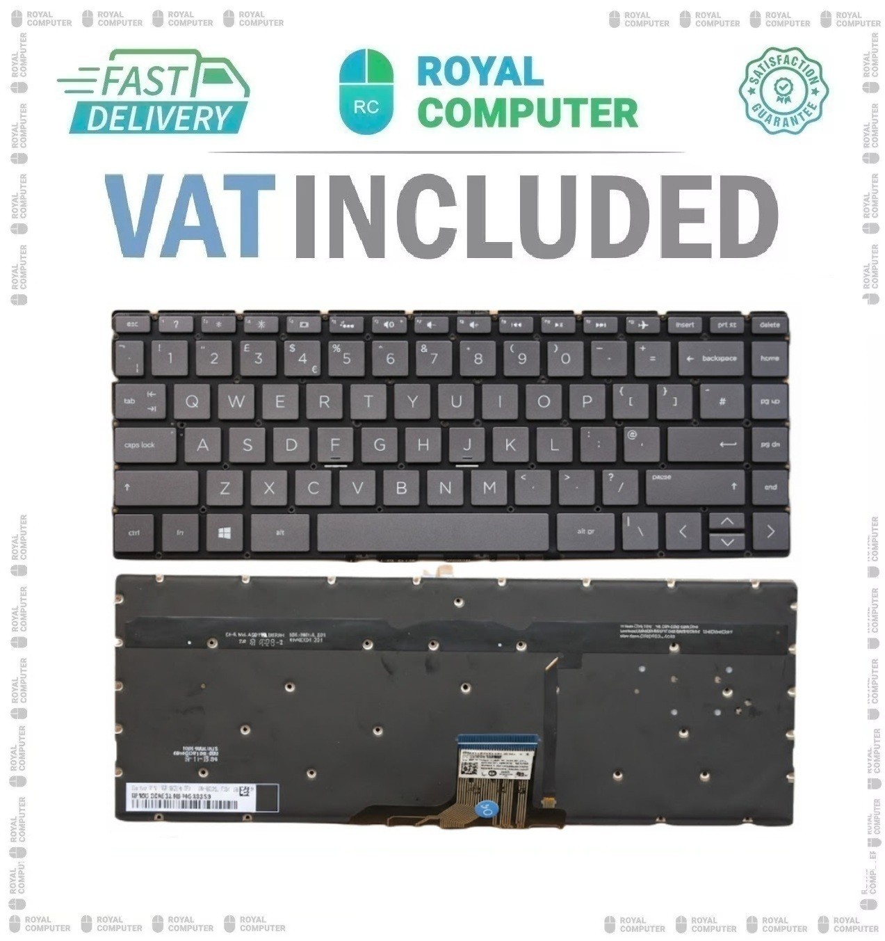 New UK Backlit Keyboard for HP Envy 13-AG 13-AG0001NA 13-AG0002NA 13-AG0999NA