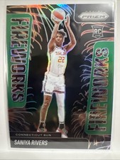 2025 WNBA Prizm Saniya Rivers Green Prizm Fireworks #1 RC Connecticut Sun