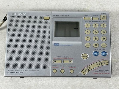 Sony ICF-SW7600GR FM Stereo SW MW LW PLL Synthesized World Band Receiver Radio