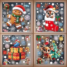 Christmas Wall Window Sticker Sheet 10 Designs 7.9x11.8 in