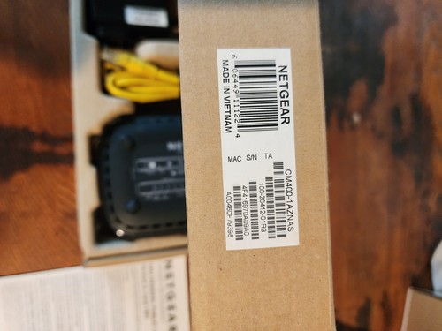 NETGEAR CM400AZNA High Speed DOCSIS® 3.0 Cable Modem, Black "D2E" - Afbeelding 3 van 4