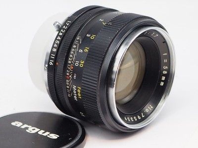 Argus-Sekor 58mm 1:1.7 Spiegelreflexkamera Objektiv, 10 Blade Blende (Mamiya-Sekor) LM88