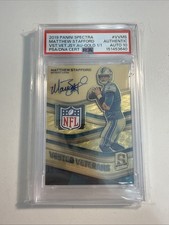2019 Spectra Vested Veterans Matthew Stafford ON-CARD AUTO Shield 1/1