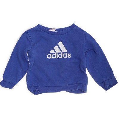Adidas, Sweatshirt, Größe: 92, Blau, Baumwolle/Recyceltes Polyester, Print #VB9
