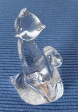Vallerysthal Katze Christal-Glas Sammlerstück Figur Deko 8,8 cm