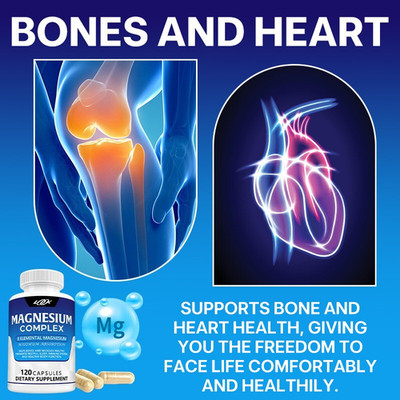 Magnesium Complex 1000mg, 8 Elemental Magnesium, Gluten Free- Non-GMO