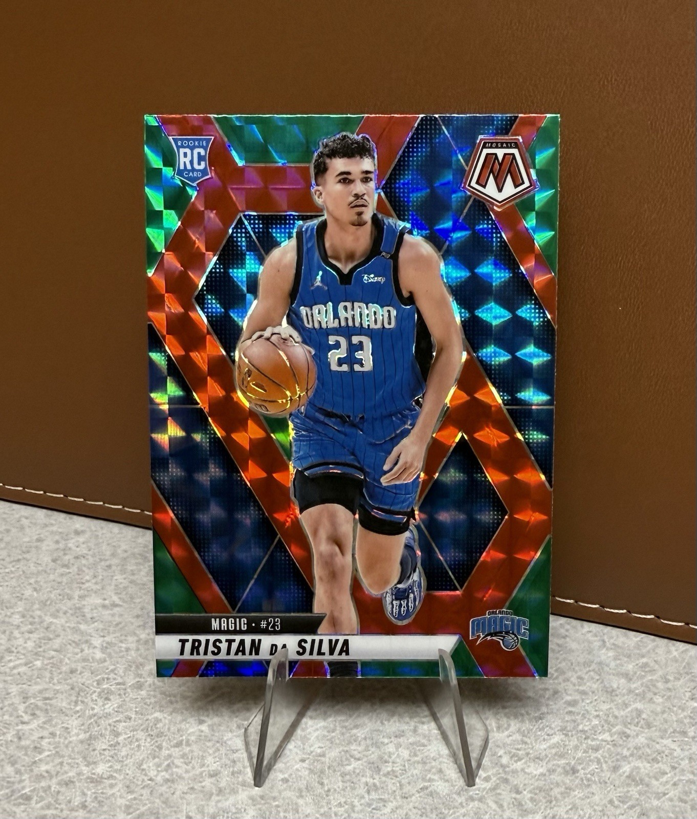 Tristan da Silva 2024-25 Panini Mosaic Rookies Choice Red Green Prizm RC #230