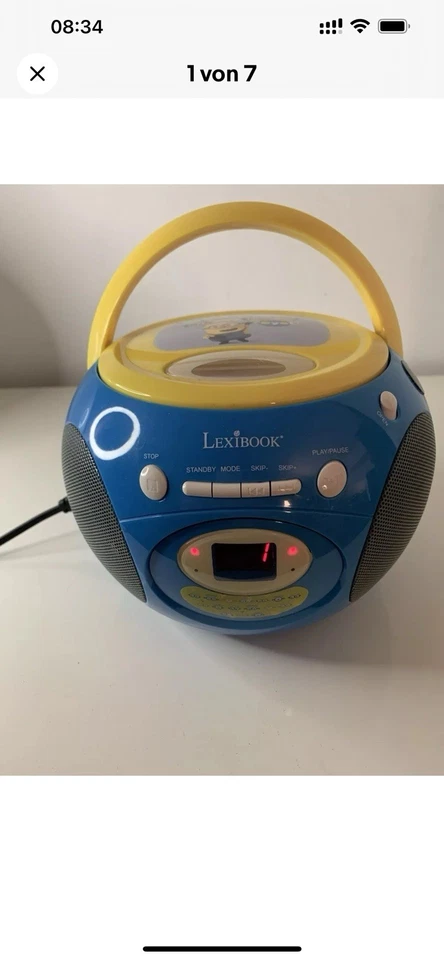 MINİONS LEXIBOOK Portable CD Player RADIO
