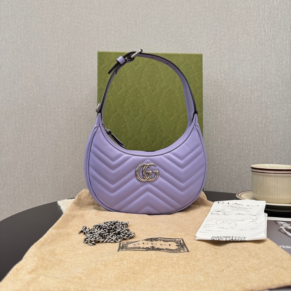 Authentic Pre‑Owned Gucci GG Marmont Half-Moon Hobo Bag