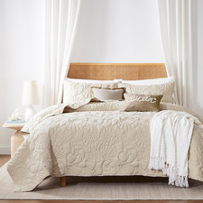 Coastal Beach Beige Queen Size Quilt Bedding Sets, Nautical Tropical Ocean Bedsp