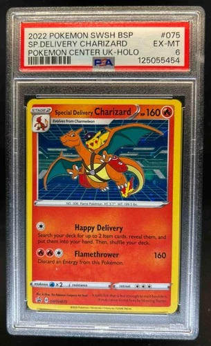 2022 Pokemon SWSH Black Star Promos Special Delivery Charizard #SWSH075 PSA 6