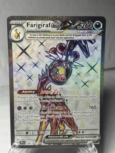 Farigiraf ex 194/162 NM+ Ultra Rare - Temporal Forces - Pokemon TCG