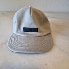 Fear of God Essentials Baseball Hat Men's One Size Gray Cotton Knit Fitted Patch