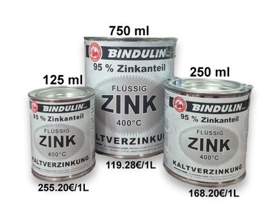 Flüssig - Zink Kaltverzinkung - Silber Zinkfarbe Flüßigzink von Bindulin
