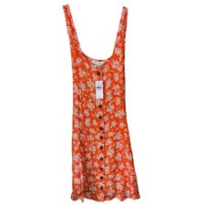 American Eagle women’s orange floral tie-back mini dress NWT (size XS)