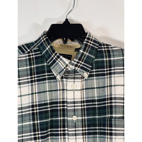 Cinch Mens XL Green Plaid Long Sleeve Button Down Western Shirt Logo Pocket - Picture 2 of 10