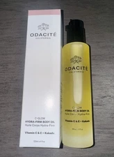 NIB ODACITE C-Glow Hydra-Firm Body Oil C-Glow Vitamin C & E + Kakadu 4 Fl Oz