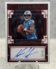 2023 Panini One Day One - Hendon Hooker Auto #107 Red /25 Lions RC Refractor