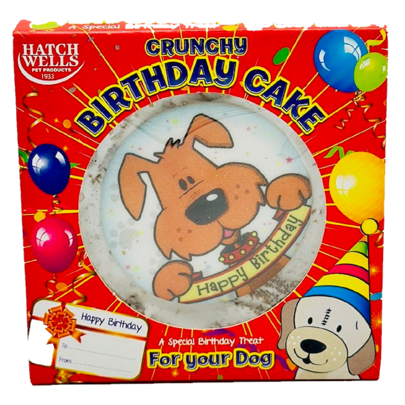 BIRTHDAY CAKE - (1pk) - Hatchwells Dog Food Treat Pet Feed Happy Biscuit Present