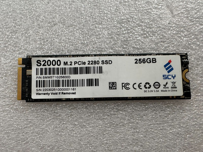 M.2 PCIe 2280 S2000 M.2 PCIe 2280 256GB SSD