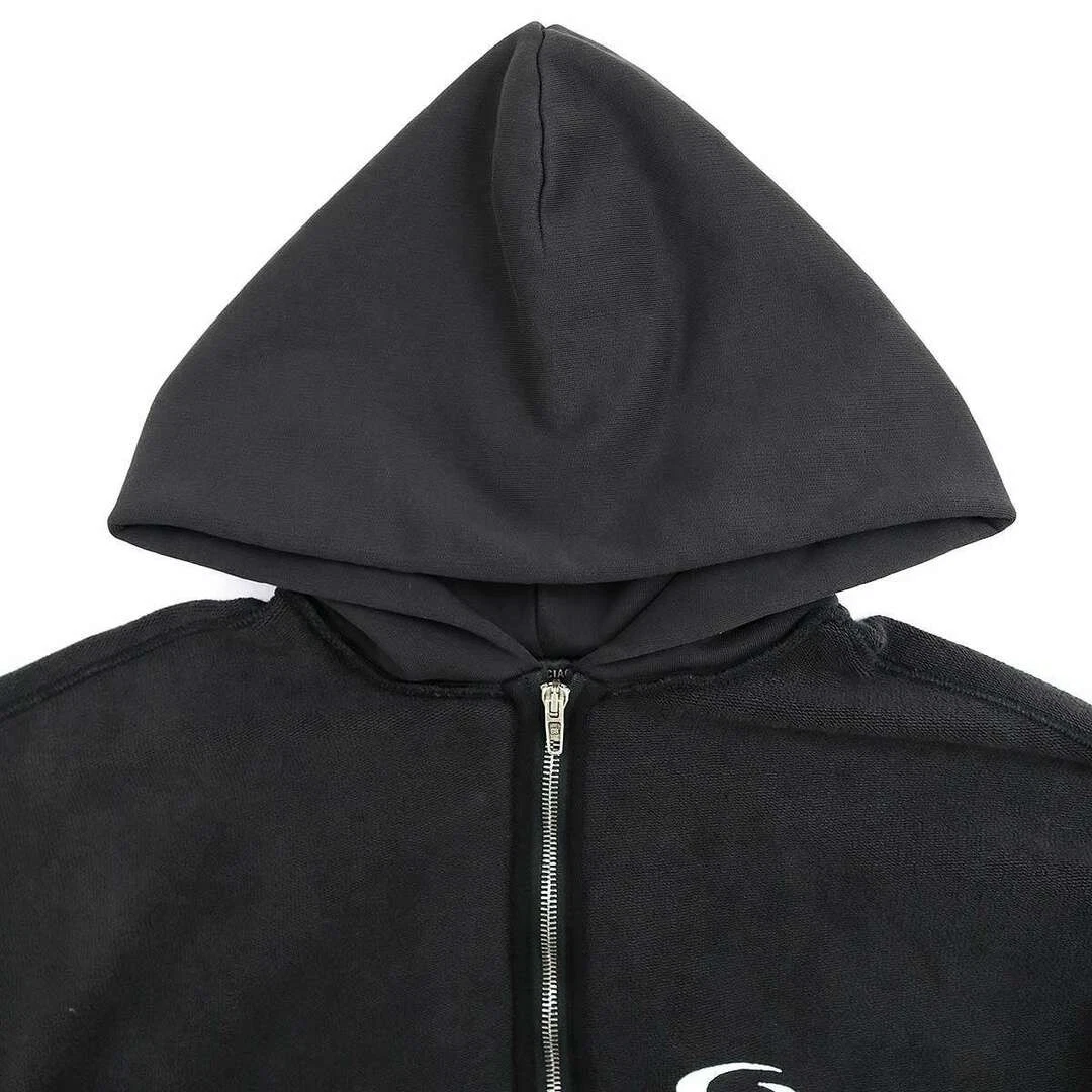 Felpa con cappuccio e zip BALENCIAGA 24AW Inside Out regolare 808339 usata MESC 0