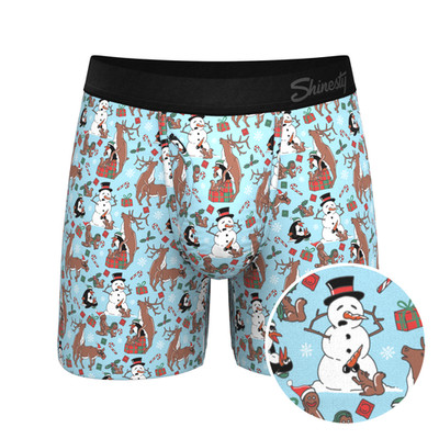 The Christmas Key Party Boxer Briefs | Raunchy Holiday Pouch Underwear with Fly