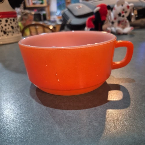 Fire King Orange Soup Mug