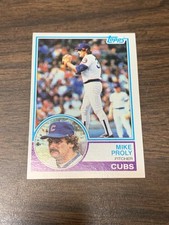 1983 Topps #597 Blank Back Mike Proly Chicago Cubs Odd Variation