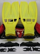 Scubapro Twin Jet Fins Open Heel Yellow Size Medium w/Carry Bag