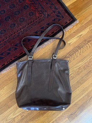 Maison Martin Margiela Leather Shoulder Tote Bag Brown Vintage Tote