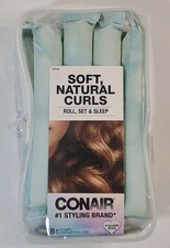 Conair Foam Cloth Hair 8 Rollers Soft Set Heatless Curls Overnight Comfort