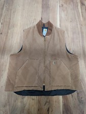 Carhartt Arctic Quilt Lined Duck Vest Men  s 2XL Brown BRN Farwest Steel