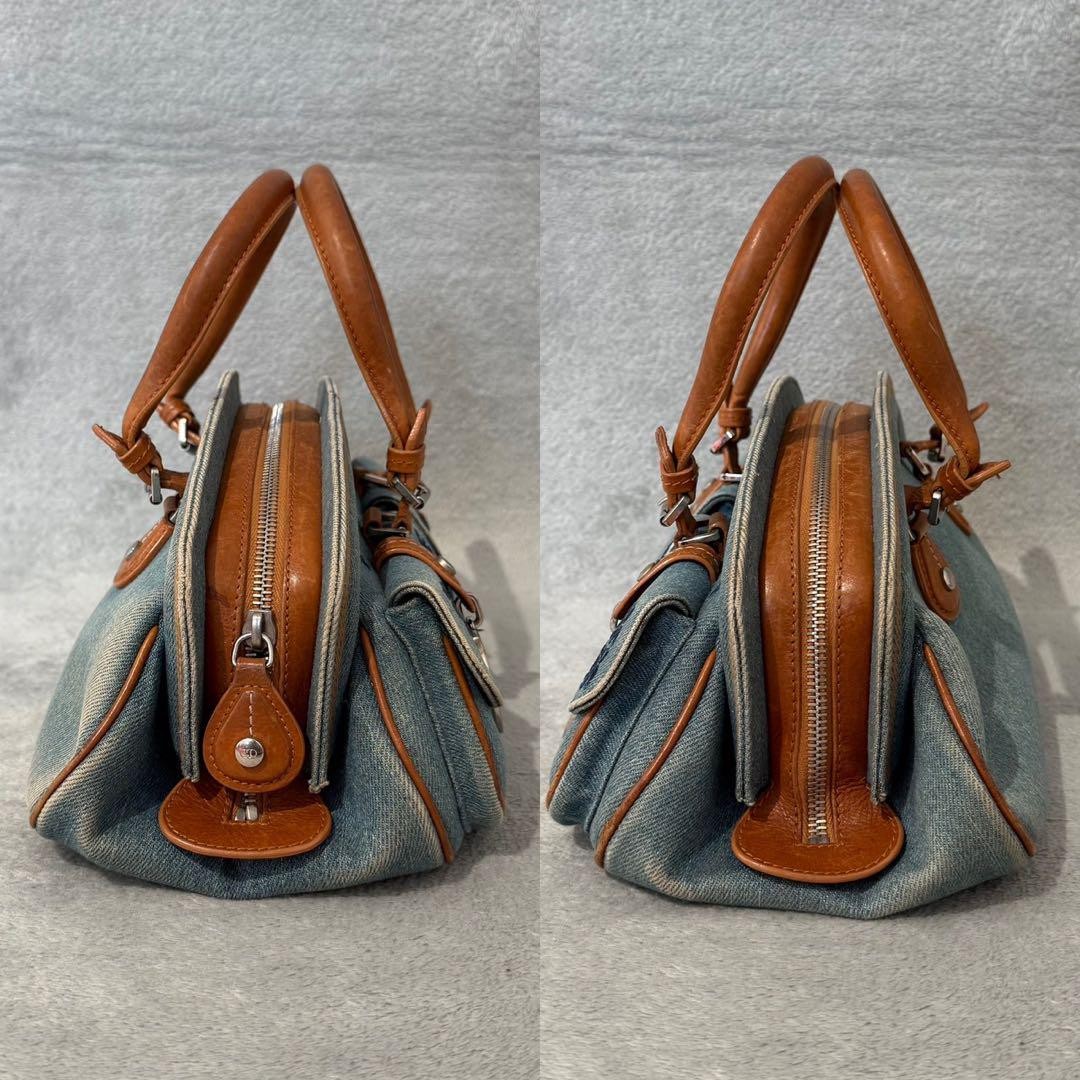 バッグ Christian Dior Denim Floral CD Logo Bag Christian Dior Denim Floral CD Logo Trotter Shoulder Bag