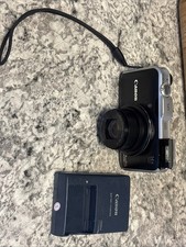 Canon PowerShot SX230 HS Digital Camera 14x Optical Zoom black Tested  Charger