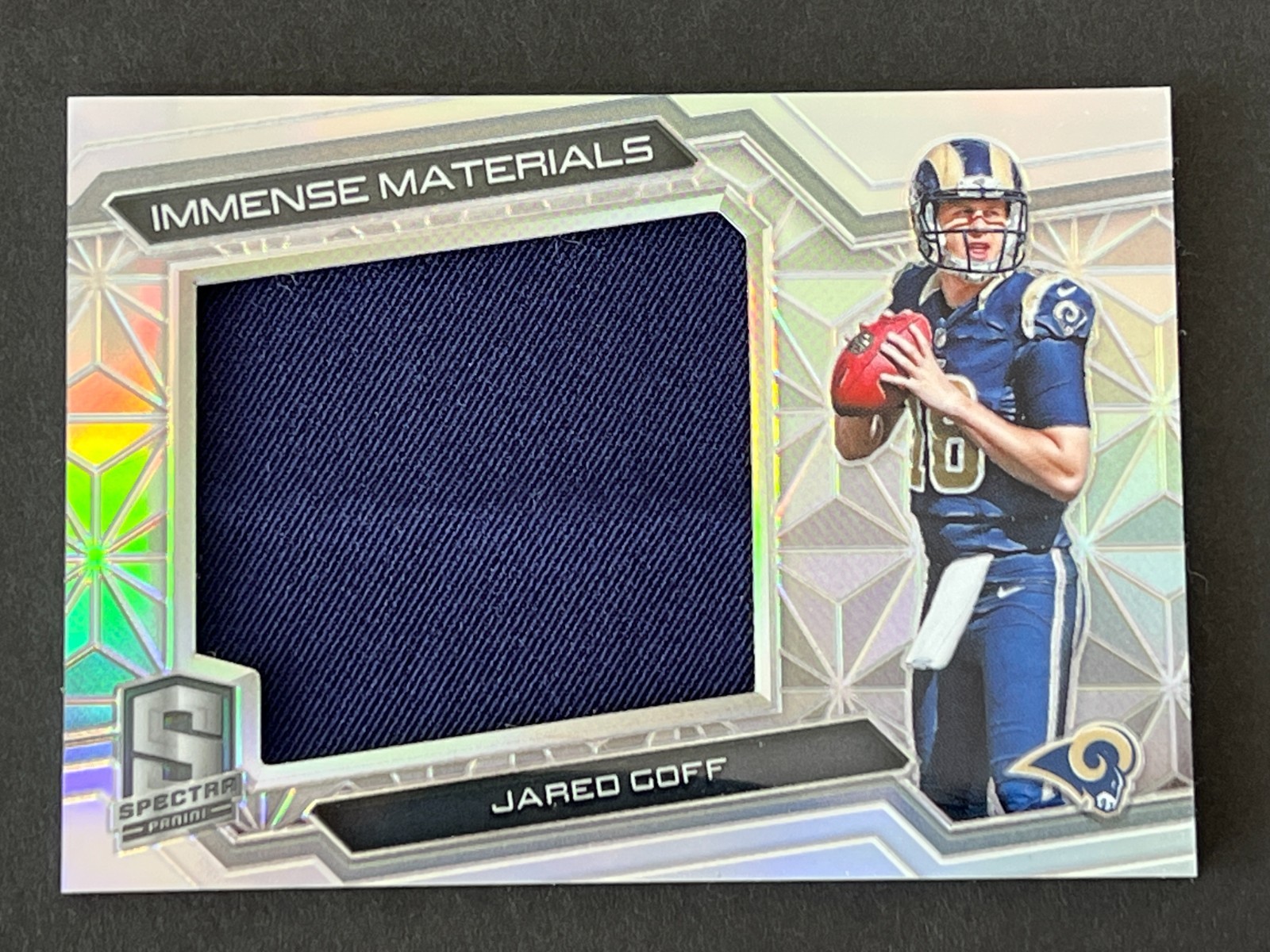 Jared Goff 2016 Spectra Immense Materials Jumbo RC Patch #ed 46/199