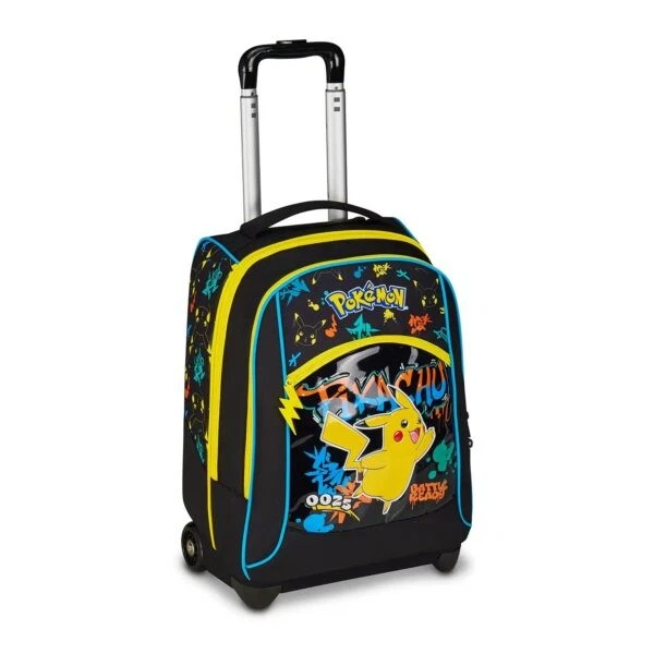Zaino Pokemon Ufficiale Con Pikachu – Scuola E Tempo Libero – Multicolore – 28x35x10 Cm