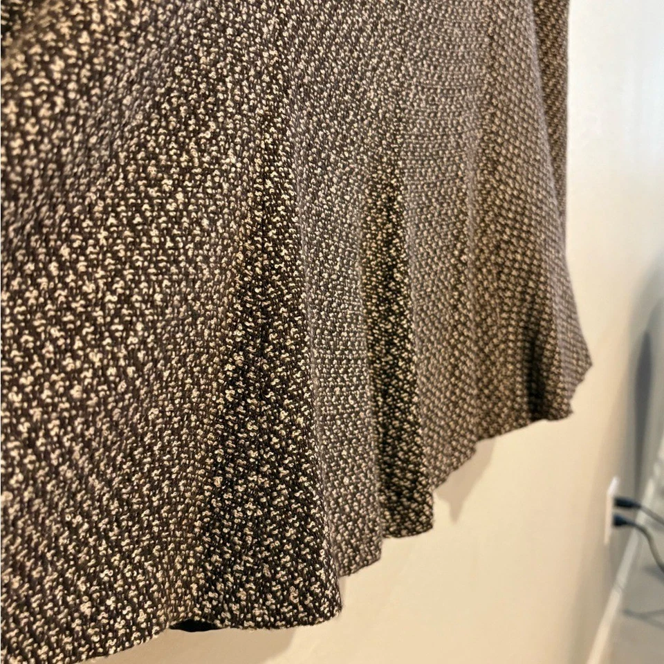Falda para mujer talla 18 marrón negro blanco mezcla de lana tweed forrada línea A Foto 4 de 4