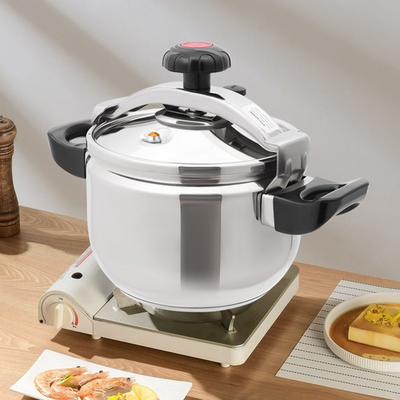 #ad 7.4 Qt Pressure Cooker Stainless Steel Family Pressure Canner Cooker Silver NEW $68.46