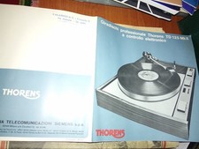 Depliant Giradischi professionale Thorens TD 125 Mk II a controllo elettronico