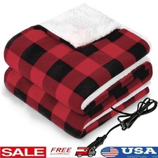 12V Heated Car Blanket Electric Portable Heater Trucks SUVs RVs Camping New